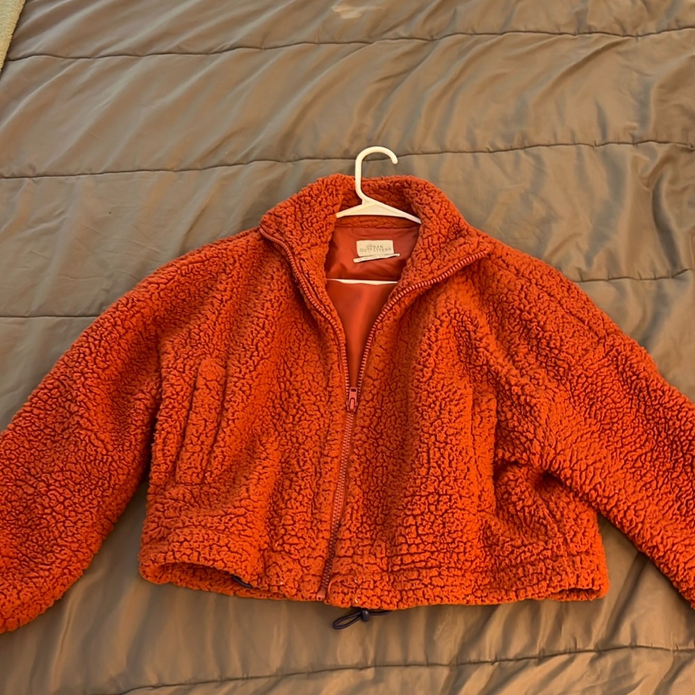 Urban Outfitters Cropped Teddy Jacket